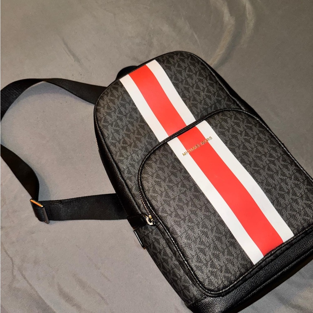 Michael Kors Black and Red Men's Backpack